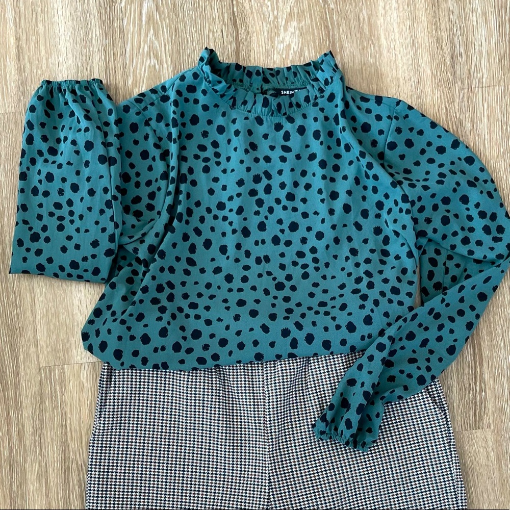 2 piece SHEIN workwear blouse + ankle pant